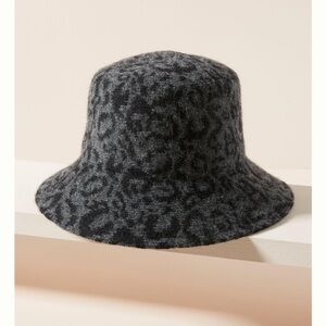 ANTHROPOLOGIE Finn Cozy Bucket Hat in Black Motif ONE SIZE